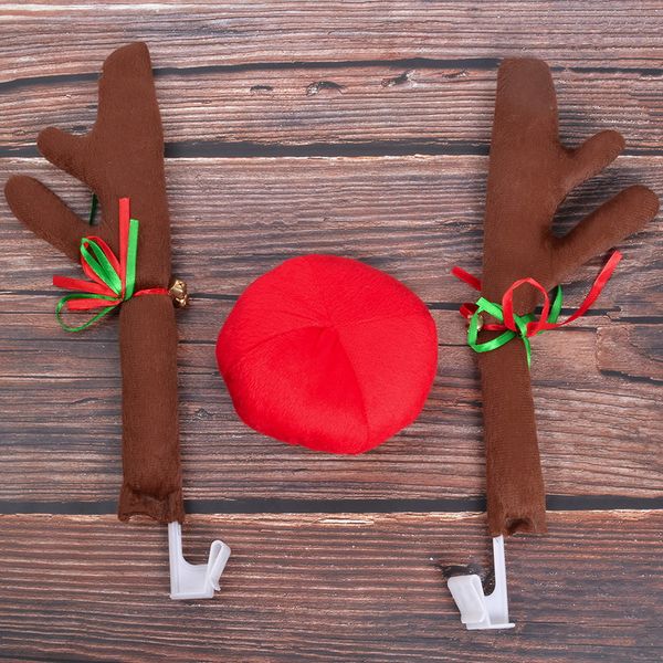 1 set christmas car ornament elk antlers with a nose present gift new design fashion merry christmas auto car deccoration 
1 set christmas car ornament elk antlers with a nose present gift new design fashion merry christmas auto car deccoration