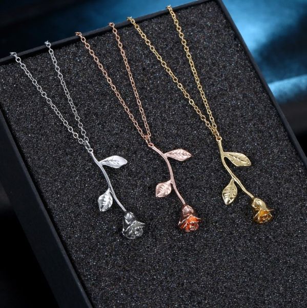 vkme rose flower pendant necklace for women 3 colors vintage boho botanical necklace glamour fashion party gifts, Silver
vkme rose flower pendant necklace for women 3 colors vintage boho botanical necklace glamour fashion party gifts, Silver