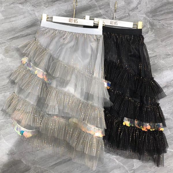 spring 2020 new sequins skirts han edition splicing irregular yinshanshan gauze skirt female skirts cake, Black
spring 2020 new sequins skirts han edition splicing irregular yinshanshan gauze skirt female skirts cake, Black