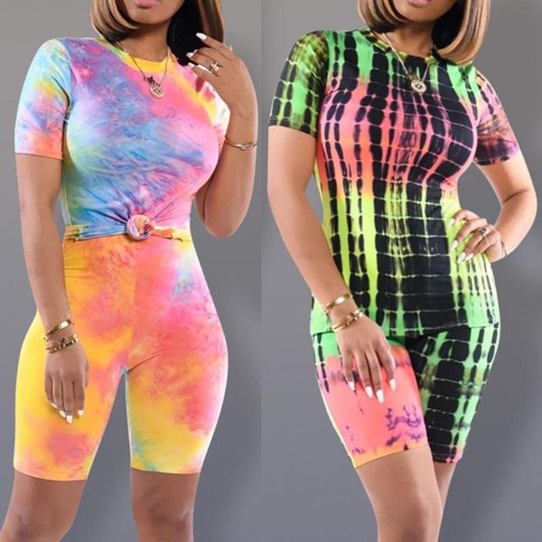 2020 new women's gradient tie dye round neck suit two piece set casual fashion short sleeve t-shirt + shorts tracksuit female, White;black
2020 new women's gradient tie dye round neck suit two piece set casual fashion short sleeve t-shirt + shorts tracksuit female, White;black