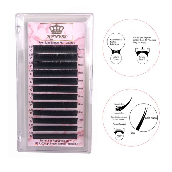 ellipse flat lashes with split tips eyelash extension 0.15 c curl 8-15mm deep matte super soft and flexible, natural look, easy to apply
ellipse flat lashes with split tips eyelash extension 0.15 c curl 8-15mm deep matte super soft and flexible, natural look, easy to apply