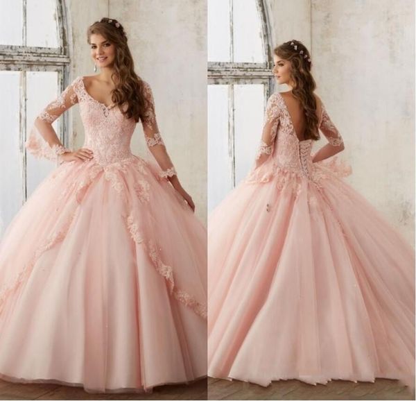 baby pink blue quinceanera dresses 2019 lace long sleeve v-neck masquerade ball dresses sweet princess pageant dress for girls m5002, Blue;red
baby pink blue quinceanera dresses 2019 lace long sleeve v-neck masquerade ball dresses sweet princess pageant dress for girls m5002, Blue;red