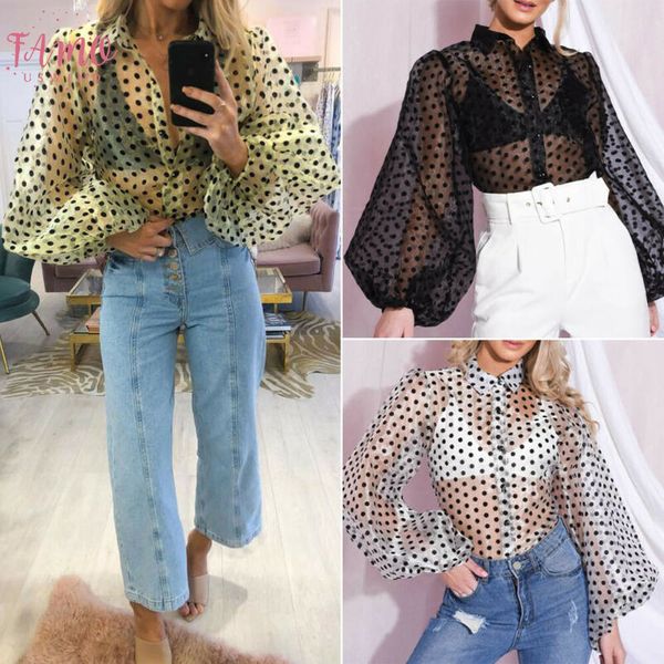 new women mesh sheer blouse see through lantern long sleeve blouse fashion long sleeve pearl button transparent white shirt female blusas
new women mesh sheer blouse see through lantern long sleeve blouse fashion long sleeve pearl button transparent white shirt female blusas