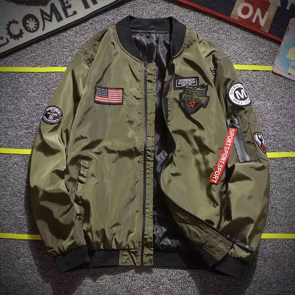 2019 spring autumn jacket golden wing jacket ma1 bomber flight young men hip hop street clothing eagle asian size, Black;brown
2019 spring autumn jacket golden wing jacket ma1 bomber flight young men hip hop street clothing eagle asian size, Black;brown