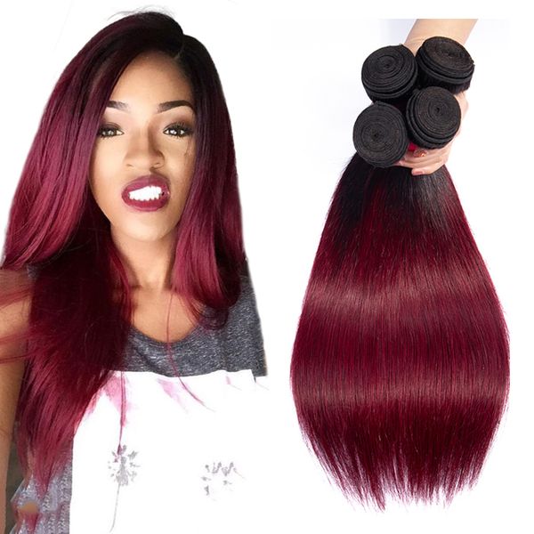 pre-colored 1b/burgundy straight virgin hair weaving ombre human hair 3/4 bundles brazilian straight human hair extension, Black
pre-colored 1b/burgundy straight virgin hair weaving ombre human hair 3/4 bundles brazilian straight human hair extension, Black