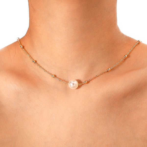 vintage simple imitation pearl choker pendant necklace for women boho gold chain statement necklace fashion jewelry summer 2019, Golden;silver
vintage simple imitation pearl choker pendant necklace for women boho gold chain statement necklace fashion jewelry summer 2019, Golden;silver