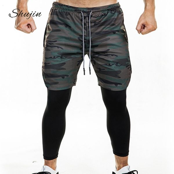 new summer men's double layer shorts fast dry running training fitness sportswear sweat single camouflage workout shorts, White;black
new summer men's double layer shorts fast dry running training fitness sportswear sweat single camouflage workout shorts, White;black