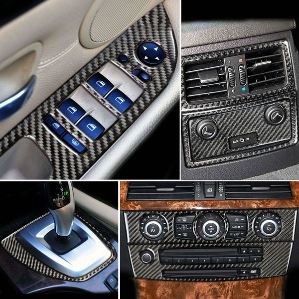 carbon fiber console gear shift panel air outlet frame door armrest decor strips cover trim sticker for bmw 5 series e60 2005-10 accessories
carbon fiber console gear shift panel air outlet frame door armrest decor strips cover trim sticker for bmw 5 series e60 2005-10 accessories
