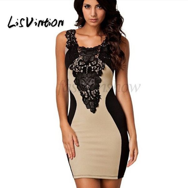 LisVintion 5 Colors New Black Embroidery Bodycon Women Dress Summer Sexy Sleeveless Short Bandage Club Party Dress
LisVintion 5 Colors New Black Embroidery Bodycon Women Dress Summer Sexy Sleeveless Short Bandage Club Party Dress