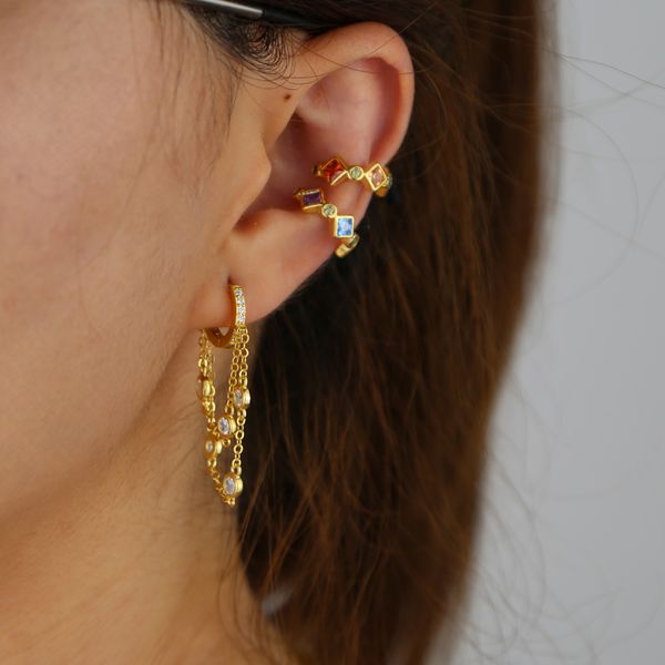 1 piece cz rainbow design cute fashion luxury no piercing clip on earring ear cuffs women gold filled delicate fashion jewelry, Silver
1 piece cz rainbow design cute fashion luxury no piercing clip on earring ear cuffs women gold filled delicate fashion jewelry, Silver