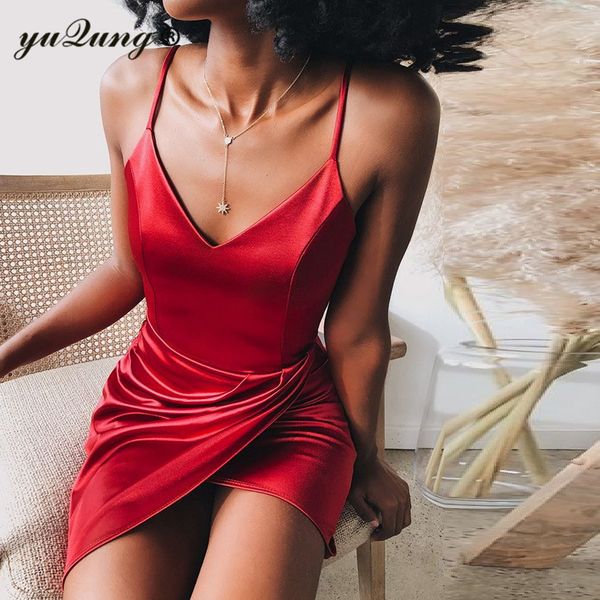 yuqung satin split mini dress women v neck pleated ruched bodycon dress female spring summer elegant party club strap, Black;gray
yuqung satin split mini dress women v neck pleated ruched bodycon dress female spring summer elegant party club strap, Black;gray