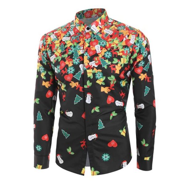 feitong 2019 new christmas shirt men happy new year fashion christmas printed long-sleeved blusas social masculina male, White;black
feitong 2019 new christmas shirt men happy new year fashion christmas printed long-sleeved blusas social masculina male, White;black