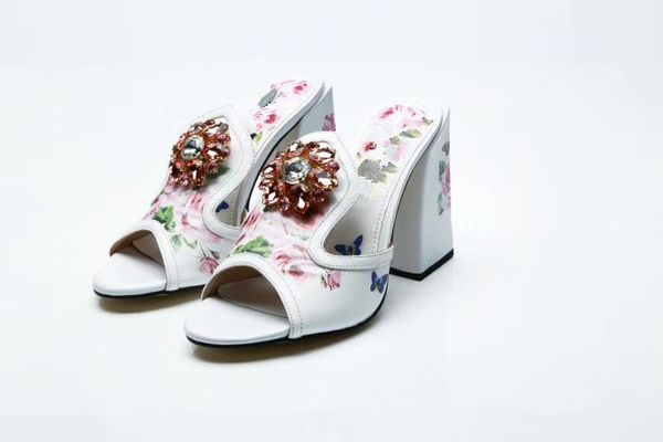 women's sheepskin leather rhinestone peep toe high heels shoes summer floral print high-heeled sandals by616, Black 
women's sheepskin leather rhinestone peep toe high heels shoes summer floral print high-heeled sandals by616, Black