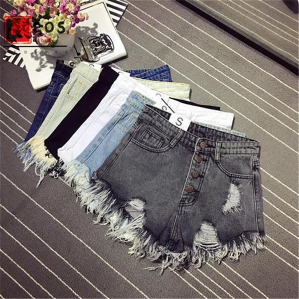 women's shorts jeans casual summer denim shorts high waists fur-lined leg-openings short jeans loose korean style, White;black 
women's shorts jeans casual summer denim shorts high waists fur-lined leg-openings short jeans loose korean style, White;black