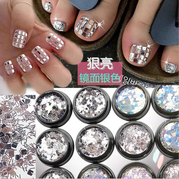 50g glitter mirror silver flash silver rectangular square glitter sequins magic flake diamond rhombus nail, Silver;gold
50g glitter mirror silver flash silver rectangular square glitter sequins magic flake diamond rhombus nail, Silver;gold