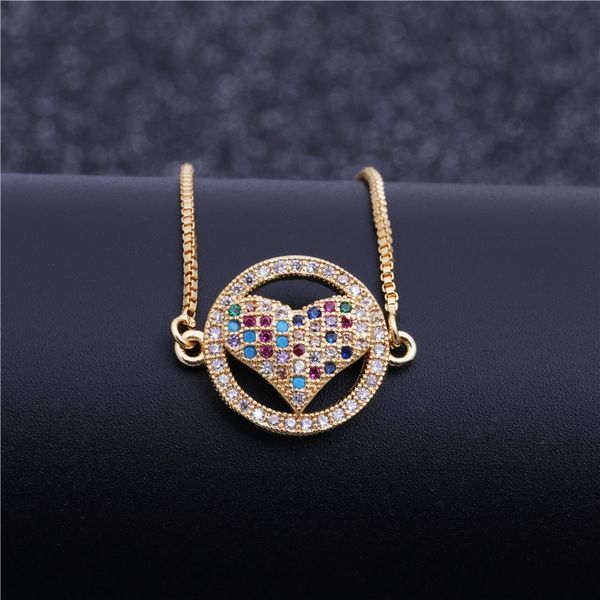 micro-set zircon peach heart cute heart-shaped gold couple gold bracelet jewelry suitable for ladies charm bracelet sweet gift, Black
micro-set zircon peach heart cute heart-shaped gold couple gold bracelet jewelry suitable for ladies charm bracelet sweet gift, Black