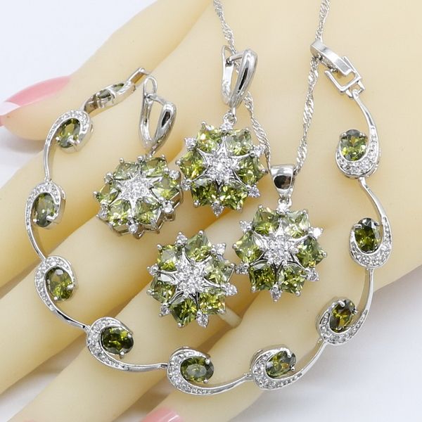 olive green cubic zirconia 925 silver jewelry sets for women earrings bracelet rings necklace pendant wedding gift, Slivery;golden
olive green cubic zirconia 925 silver jewelry sets for women earrings bracelet rings necklace pendant wedding gift, Slivery;golden