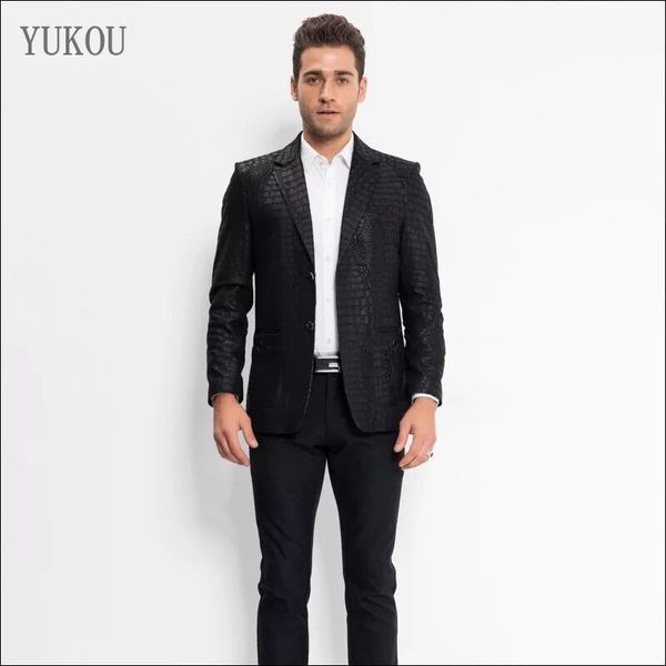 yukou brand mens jacket natural 100% sheepskin genuine leather collar business men suit leather coat sellers, Black
yukou brand mens jacket natural 100% sheepskin genuine leather collar business men suit leather coat sellers, Black