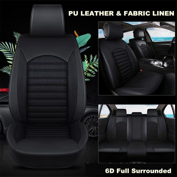 pu leather+ breathable linen flax fabric car cushion seat covers 6d car-styling full surrounded front+rear cushion 5-seats black
pu leather+ breathable linen flax fabric car cushion seat covers 6d car-styling full surrounded front+rear cushion 5-seats black