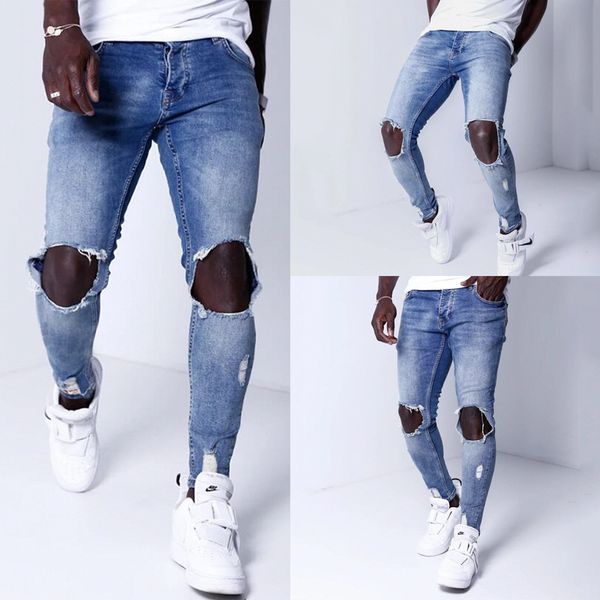 men's jeans brand creative fashion personality casual long-sleeved ripped men pants mens skinny jean biker, Blue
men's jeans brand creative fashion personality casual long-sleeved ripped men pants mens skinny jean biker, Blue