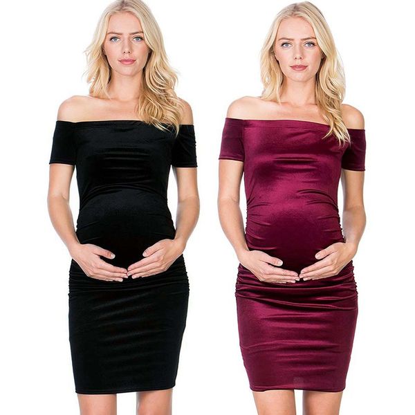 women's pregnant off shoulder short sleeve dress maternity sundress clothing, White
women's pregnant off shoulder short sleeve dress maternity sundress clothing, White