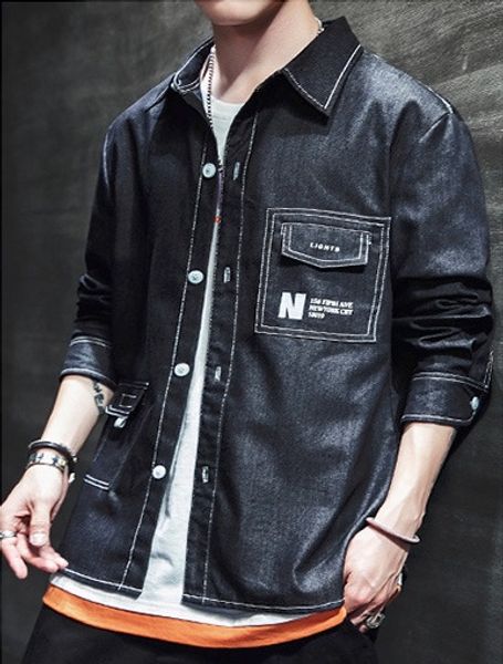 new spring and autumn men's shirt men's long sleeve jeans shirt casual clothes men's korean fashion students, Black;brown
new spring and autumn men's shirt men's long sleeve jeans shirt casual clothes men's korean fashion students, Black;brown