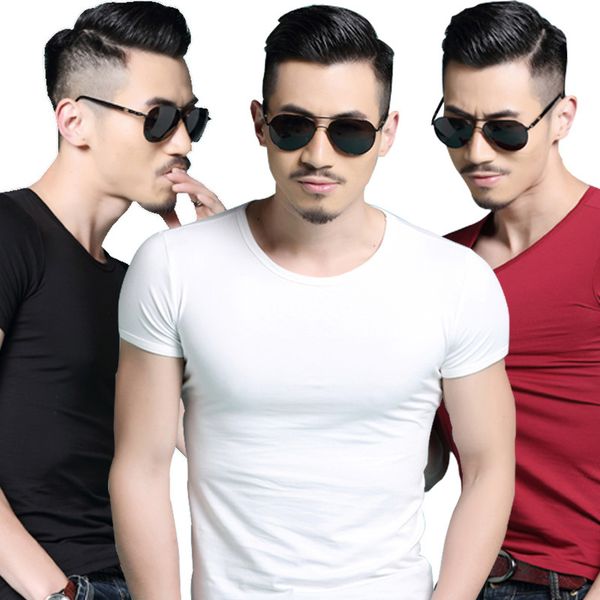2019 new short sleeved t-shirt close-fitting solid color shirt men's t-shirt white black gym sports t shirt tees casual wear
2019 new short sleeved t-shirt close-fitting solid color shirt men's t-shirt white black gym sports t shirt tees casual wear