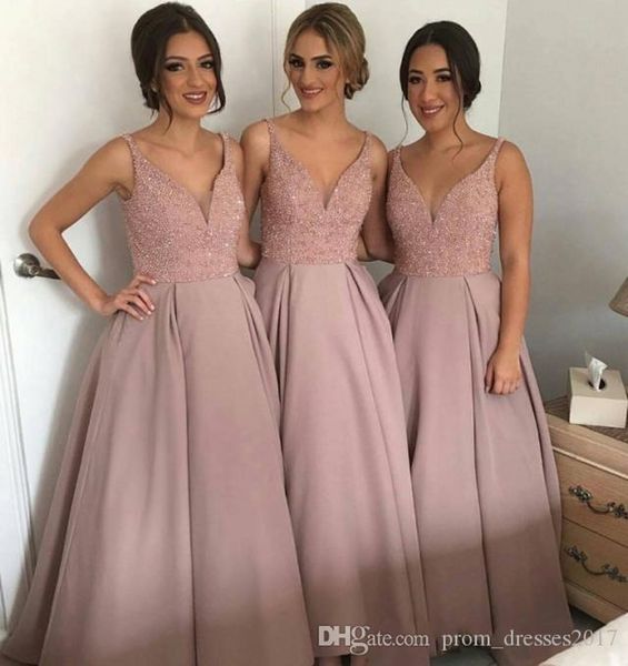 sparkling blush pink bridesmaid dresses v neck sleeveless high-low heavy beaded junior country bridesmaid dresses long maid of honor dresses, White;pink
sparkling blush pink bridesmaid dresses v neck sleeveless high-low heavy beaded junior country bridesmaid dresses long maid of honor dresses, White;pink