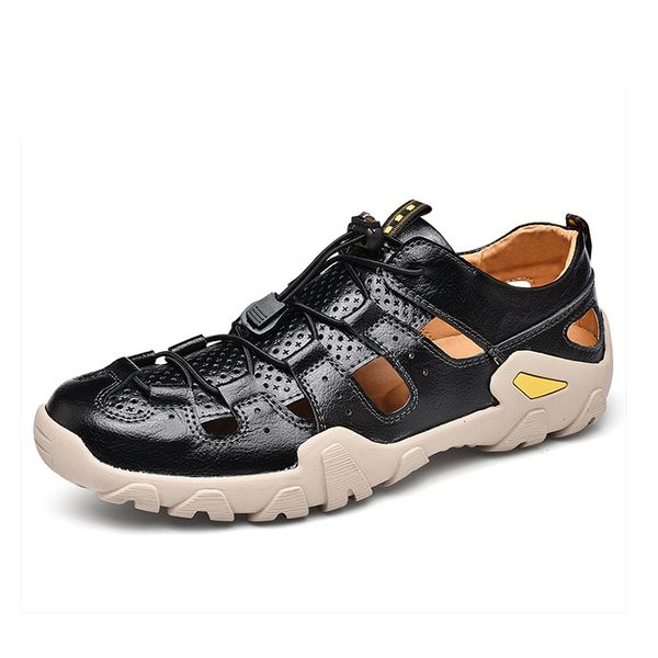 summer genuine leather hollow non-slip outdoor hiking shoes men casual sandals breathable fashion comfortable sandals, Black
summer genuine leather hollow non-slip outdoor hiking shoes men casual sandals breathable fashion comfortable sandals, Black