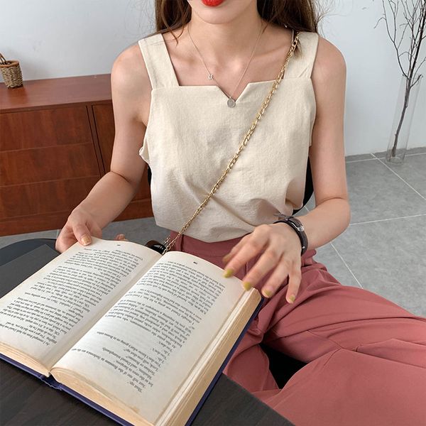 3 colors tank tees women small v neck crop casual korean style summer solid color knitted female (x546, White
3 colors tank tees women small v neck crop casual korean style summer solid color knitted female (x546, White