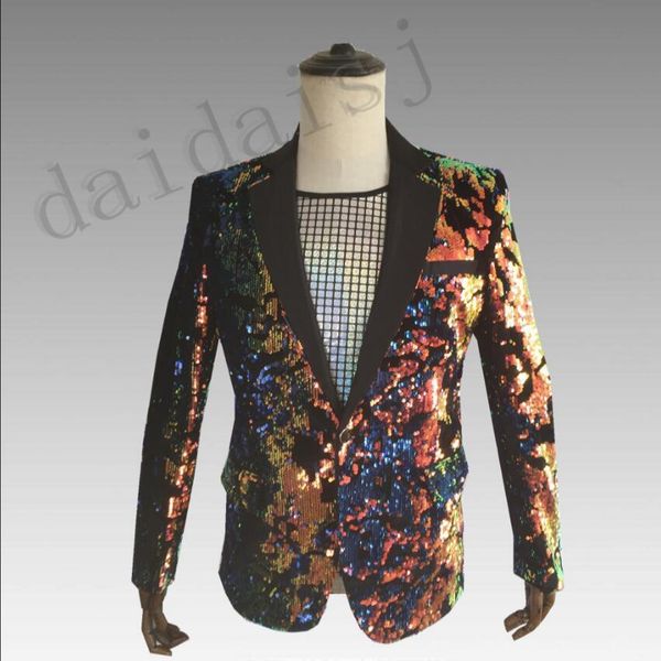 2019 new men's suits jackets pastel sequin costumes bar nightclub dj stage nightclub host singer plus size performance clothes, White;black
2019 new men's suits jackets pastel sequin costumes bar nightclub dj stage nightclub host singer plus size performance clothes, White;black