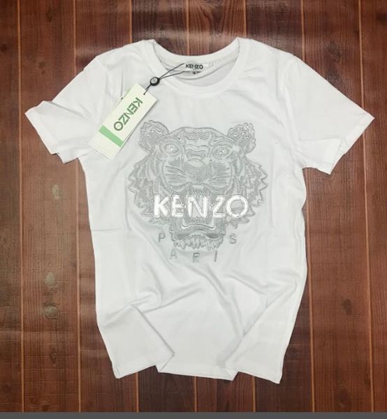 xxl kenzo summer classic fashionable men's embroidered tiger head t-shirt men's and women's letter pattern t-shirt, White;black 
xxl kenzo summer classic fashionable men's embroidered tiger head t-shirt men's and women's letter pattern t-shirt, White;black