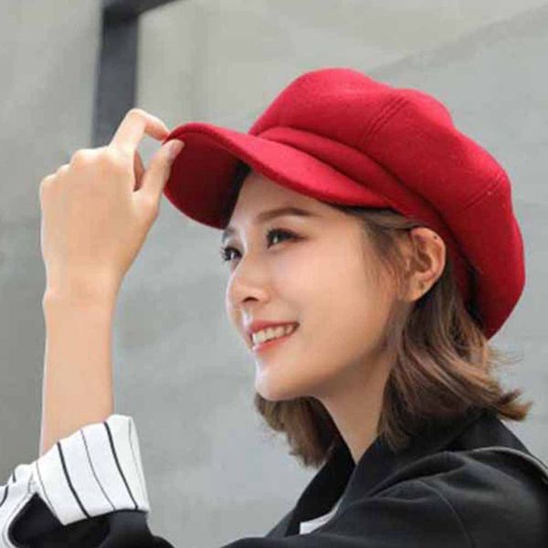 women solid plain octagonal newsboy cap men ladies casual wool hat winter beret women painter cap, Blue;gray
women solid plain octagonal newsboy cap men ladies casual wool hat winter beret women painter cap, Blue;gray