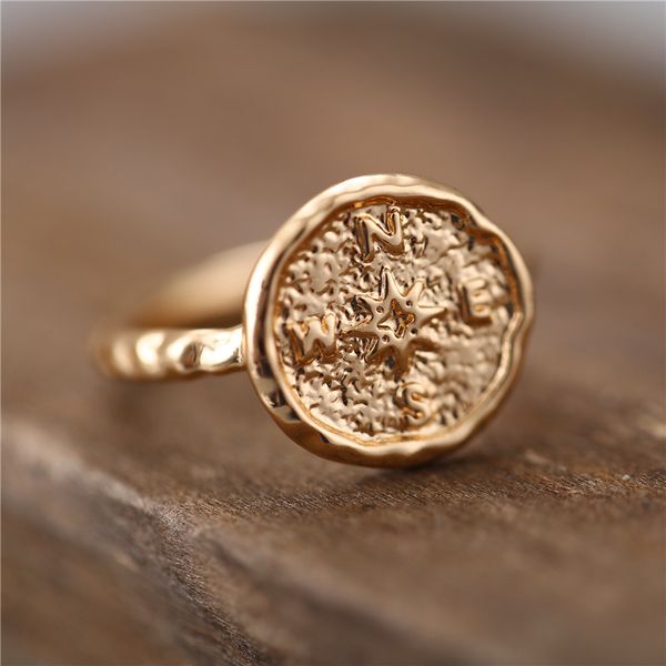 vintage big gold color round compass rings for women ring bohemian geometric carved coin finger female jewelry, Silver
vintage big gold color round compass rings for women ring bohemian geometric carved coin finger female jewelry, Silver
