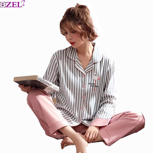 2019 new women pajamas set sleepwear female spring and autumn cotton long sleeve turn-down collar pure color household wear, Blue;gray
2019 new women pajamas set sleepwear female spring and autumn cotton long sleeve turn-down collar pure color household wear, Blue;gray