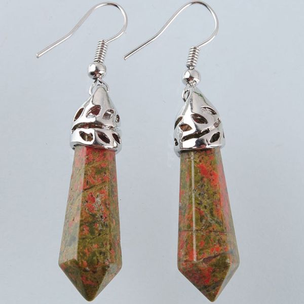 wojiaer natural unakite jasper gemstone dangle earrings hexagonal pointed reiki chakra beads for women jewelry r3070, Silver
wojiaer natural unakite jasper gemstone dangle earrings hexagonal pointed reiki chakra beads for women jewelry r3070, Silver