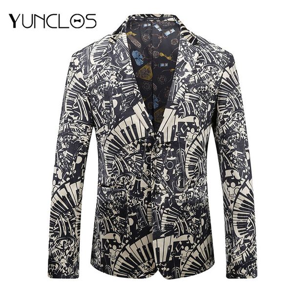 yunclos 2019 slim fit men suit jacket single button printed jacket masculino party perform dress latest design blazers, White;black
yunclos 2019 slim fit men suit jacket single button printed jacket masculino party perform dress latest design blazers, White;black