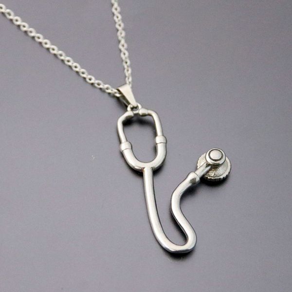 1pc diy 3d funny stethoscope stainless steel custom necklace gothic punk necklace geeks men women halloween cosplay punk jewelry, Silver
1pc diy 3d funny stethoscope stainless steel custom necklace gothic punk necklace geeks men women halloween cosplay punk jewelry, Silver