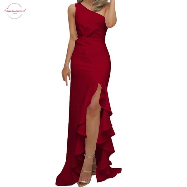 women one shoulder evening party ruffles club strap dresses summer elegant sleeveless high split long maxi dress, Black;gray
women one shoulder evening party ruffles club strap dresses summer elegant sleeveless high split long maxi dress, Black;gray