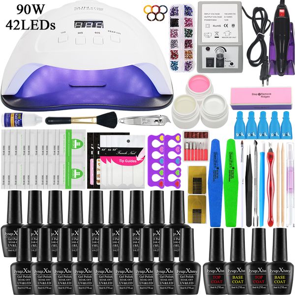90/54/36w nail set uv gel manicure set for manicure kit 10/18 color gel varnish nail drill file tool
90/54/36w nail set uv gel manicure set for manicure kit 10/18 color gel varnish nail drill file tool