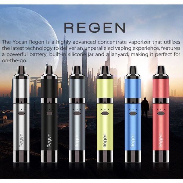 100% аутентичные yocan реген концентрат воск Vape ручка 1100 мАч аккумулятор QTС КСД катушка портативный 6 цветов ты уни
100% аутентичные yocan реген концентрат воск Vape ручка 1100 мАч аккумулятор QTС КСД катушка портативный 6 цветов ты уни