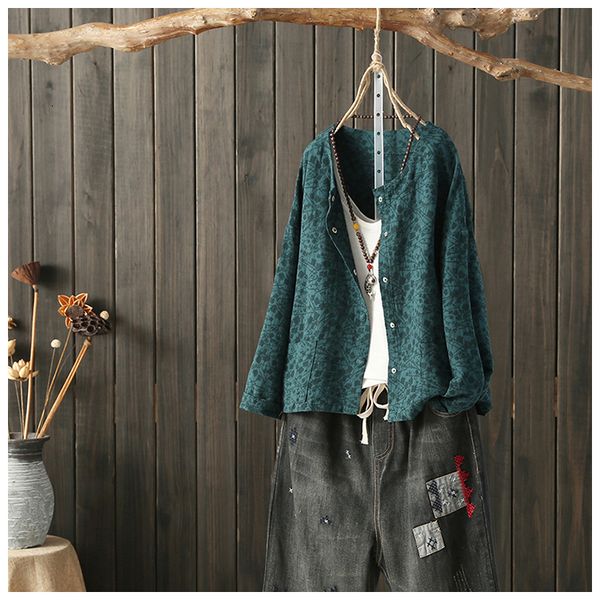 solid original retro jacquard shirt women cardigan full sleeve double pockets spring 2019 new button linen cotton blouse, White
solid original retro jacquard shirt women cardigan full sleeve double pockets spring 2019 new button linen cotton blouse, White