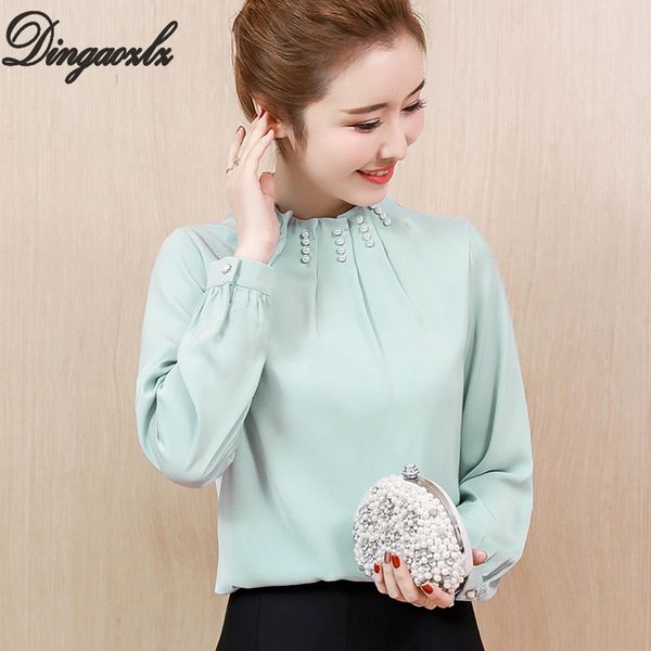 dingaozlz women clothes new korean fashion chiffon shirt long sleeve white blouse casual beaded top
dingaozlz women clothes new korean fashion chiffon shirt long sleeve white blouse casual beaded top