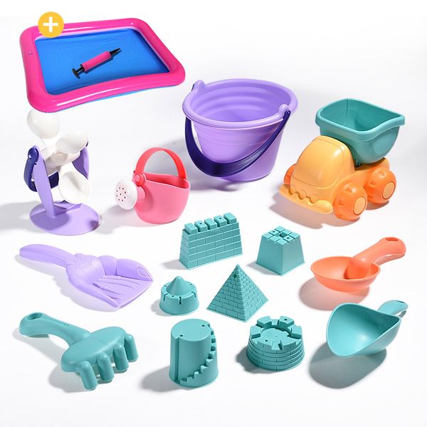 soft silicone beach toys for children sandbox set kit sea sand bucket rake hourglass water table play and fun shovel mold summer
soft silicone beach toys for children sandbox set kit sea sand bucket rake hourglass water table play and fun shovel mold summer