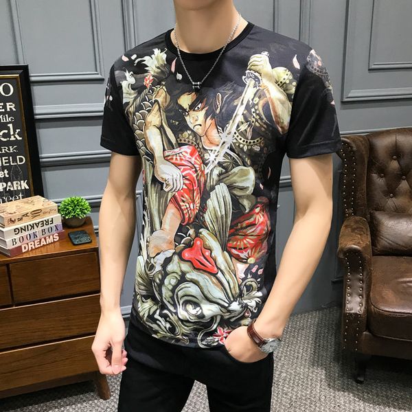 2019 summer wear новый стиль мужчины повседневная тенденция моды мультфильм печатается с короткими рукавами круглый воротник футболки мужски, White;black
2019 summer wear новый стиль мужчины повседневная тенденция моды мультфильм печатается с короткими рукавами круглый воротник футболки мужски, White;black