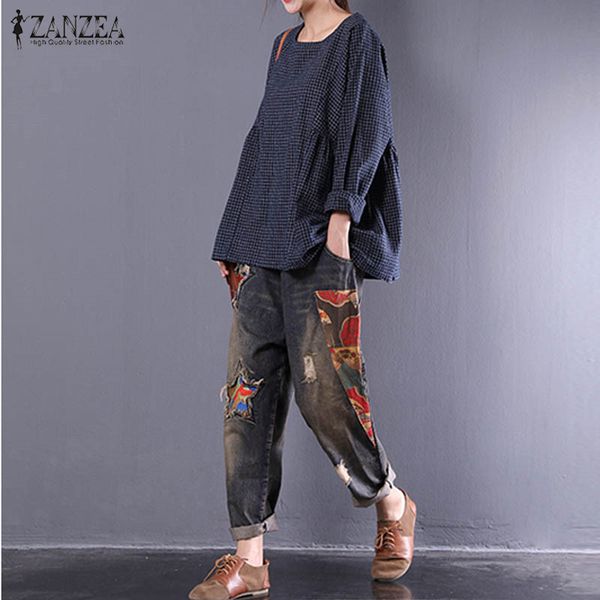 zanzea 2017 new women retro cotton linen work blouse round neck long sleeve shirt blusas loose casual plaid pullover plus size, White
zanzea 2017 new women retro cotton linen work blouse round neck long sleeve shirt blusas loose casual plaid pullover plus size, White