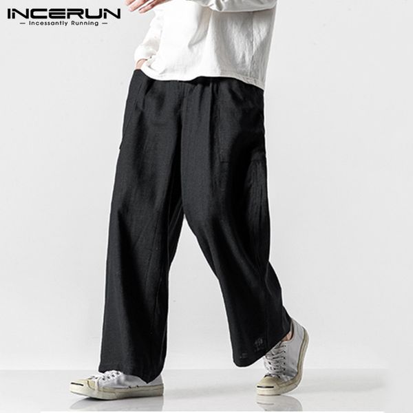 incerun brand casual pants men solid straight leg pants fashion baggy cargo trousers street cotton elastic waist mens sweatpants, Black
incerun brand casual pants men solid straight leg pants fashion baggy cargo trousers street cotton elastic waist mens sweatpants, Black