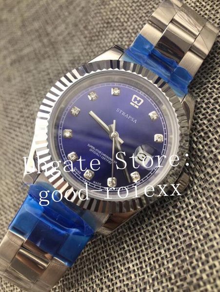 luxury mens mechanical 2813 movement watches blue diamond dial steel men 126334 perpetual watch sapphire superlative oyster wristwatches, Slivery;brown
luxury mens mechanical 2813 movement watches blue diamond dial steel men 126334 perpetual watch sapphire superlative oyster wristwatches, Slivery;brown