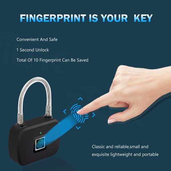 zilnk smart fingerprint lock keyless anti-theft security electric padlock ip65 waterproof for door bag luggage y200407
zilnk smart fingerprint lock keyless anti-theft security electric padlock ip65 waterproof for door bag luggage y200407