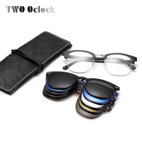two oclock 5 in 1 magnetic sunglass clip on glasses men women ultra-light tr90 polarized uv400 prescription optic glasses frame, White;black
two oclock 5 in 1 magnetic sunglass clip on glasses men women ultra-light tr90 polarized uv400 prescription optic glasses frame, White;black